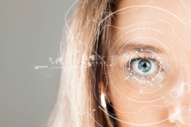 Technology closeup of an eye